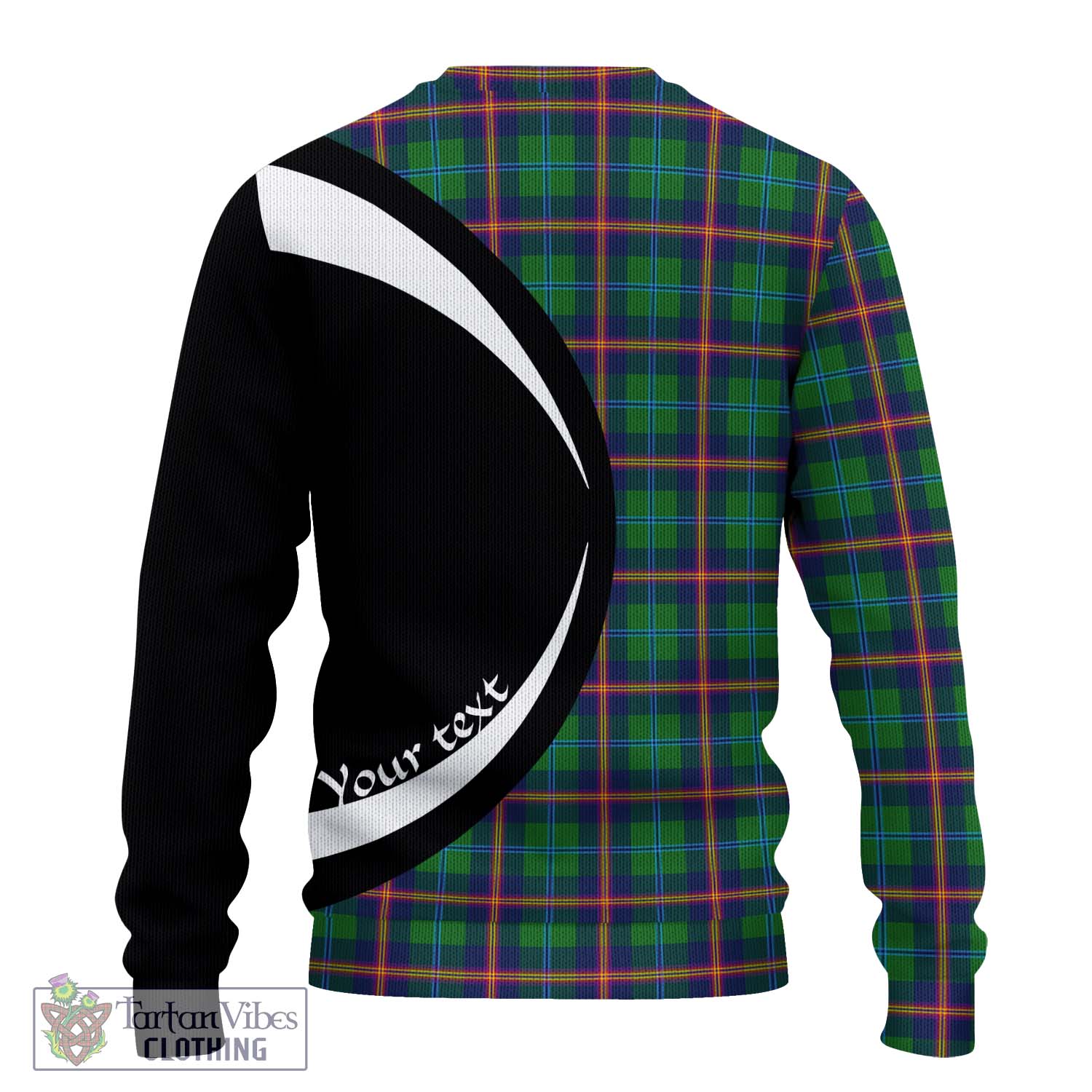 Young Tartan Knitted Sweater with Family Crest Circle Style - Tartan Vibes Clothing