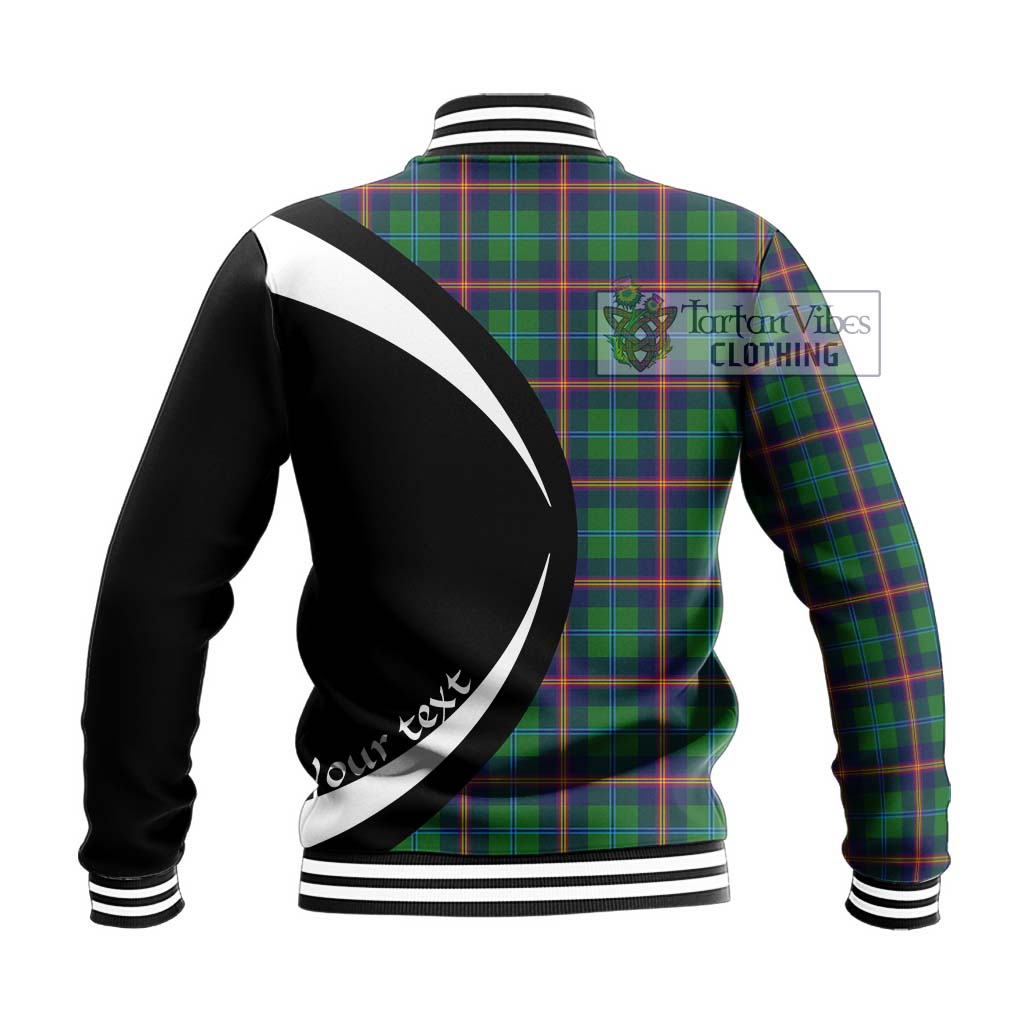 Young Tartan Baseball Jacket with Family Crest Circle Style - Tartan Vibes Clothing