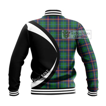 Young Tartan Baseball Jacket with Family Crest Circle Style