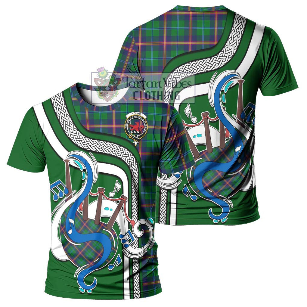 Young Tartan T-Shirt with Epic Bagpipe Style - Tartanvibesclothing Shop