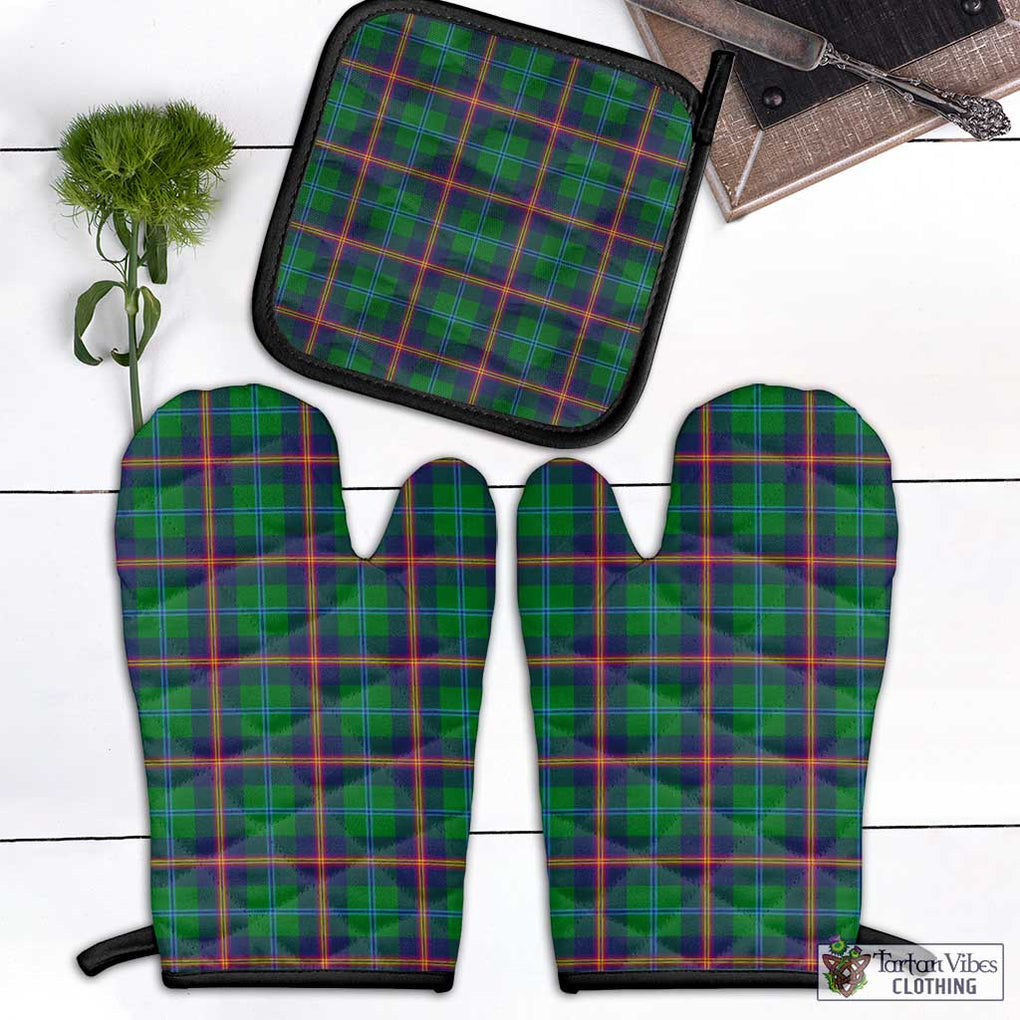 Young Tartan Combo Oven Mitt & Pot-Holder Black - Tartan Vibes Clothing