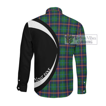 Young Tartan Long Sleeve Button Up with Family Crest Circle Style