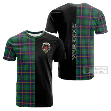 Young Tartan Cotton T-shirt with Family Crest and Half Of Me Style