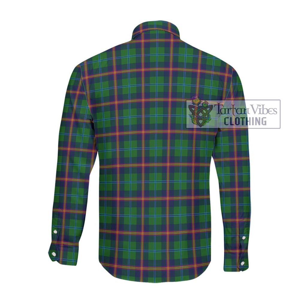 Young Tartan Long Sleeve Button Shirt with Family Crest DNA In Me Style - Tartanvibesclothing Shop