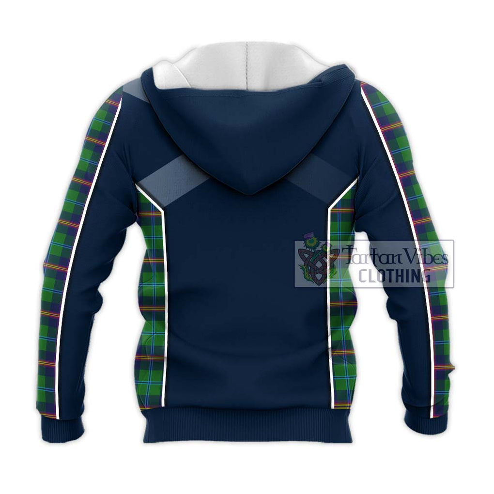 Young Tartan Knitted Hoodie with Family Crest and Lion Rampant Vibes Sport Style - Tartan Vibes Clothing