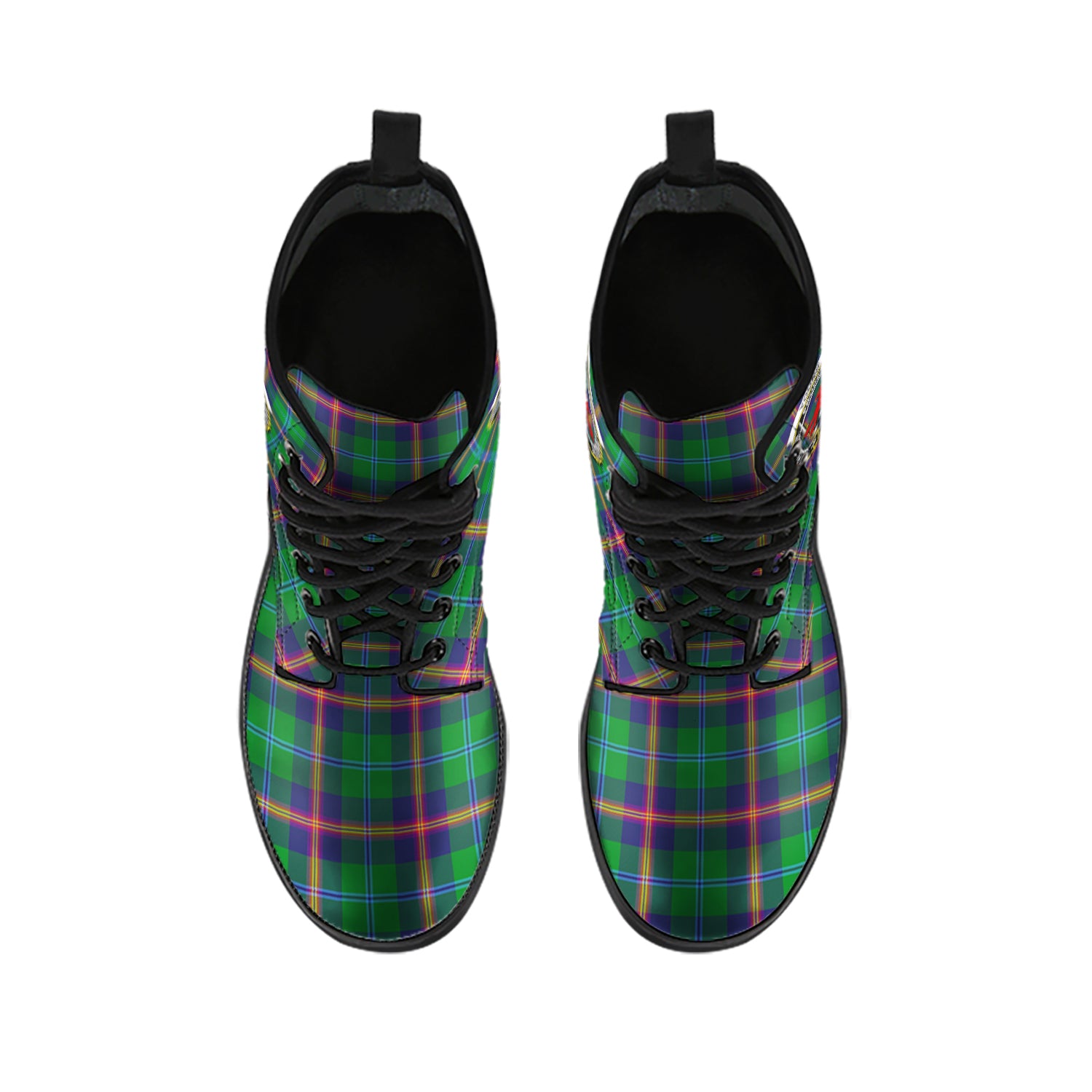 young-modern-tartan-leather-boots-with-family-crest