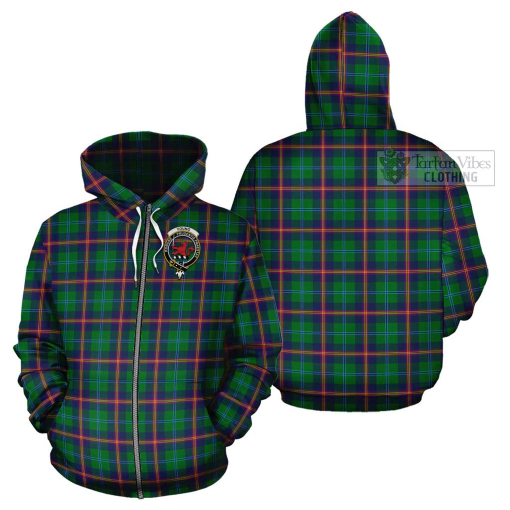 Young Tartan Cotton Hoodie with Family Crest Zip Hoodie - Tartan Vibes Clothing