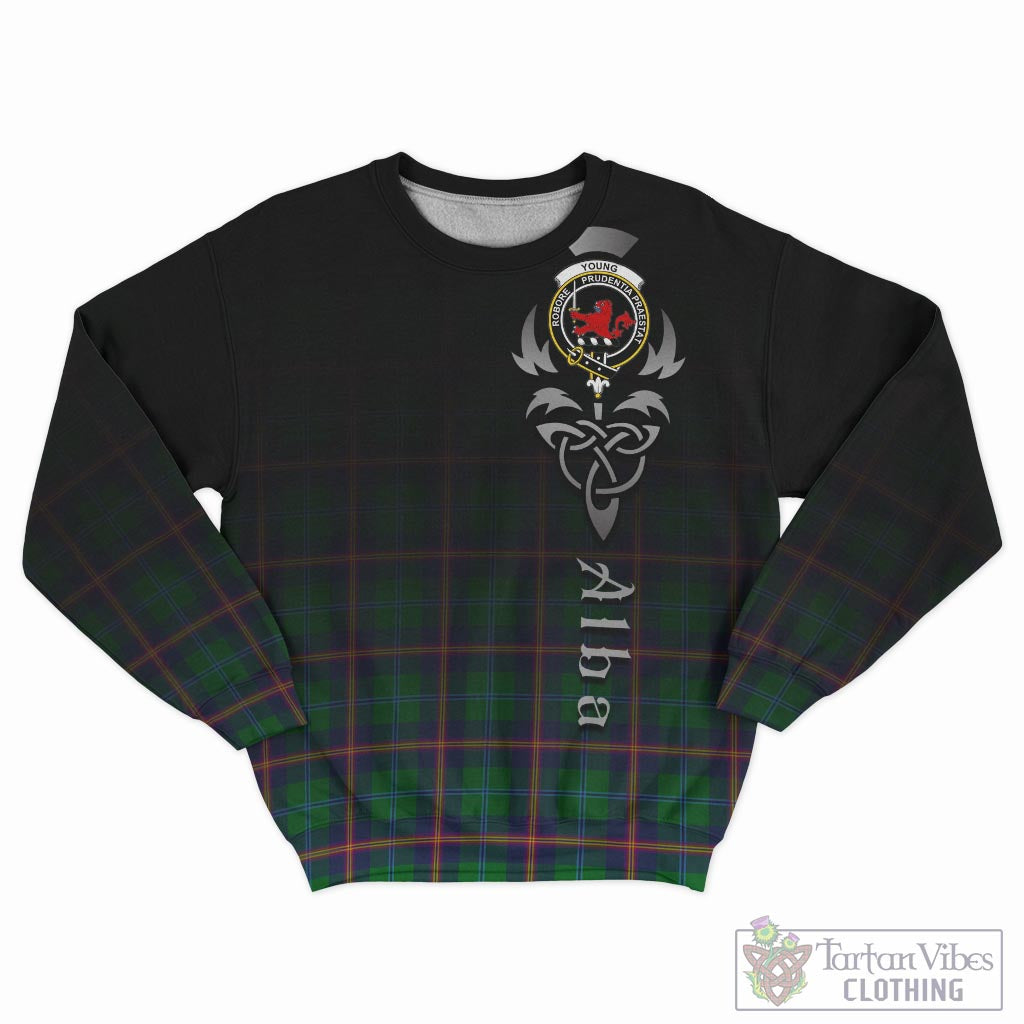 Tartan Vibes Clothing Young Modern Tartan Sweatshirt Featuring Alba Gu Brath Family Crest Celtic Inspired