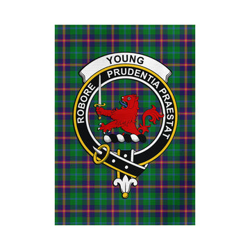 Young Tartan Garden Flag with Family Crest - Tartan Vibes Clothing