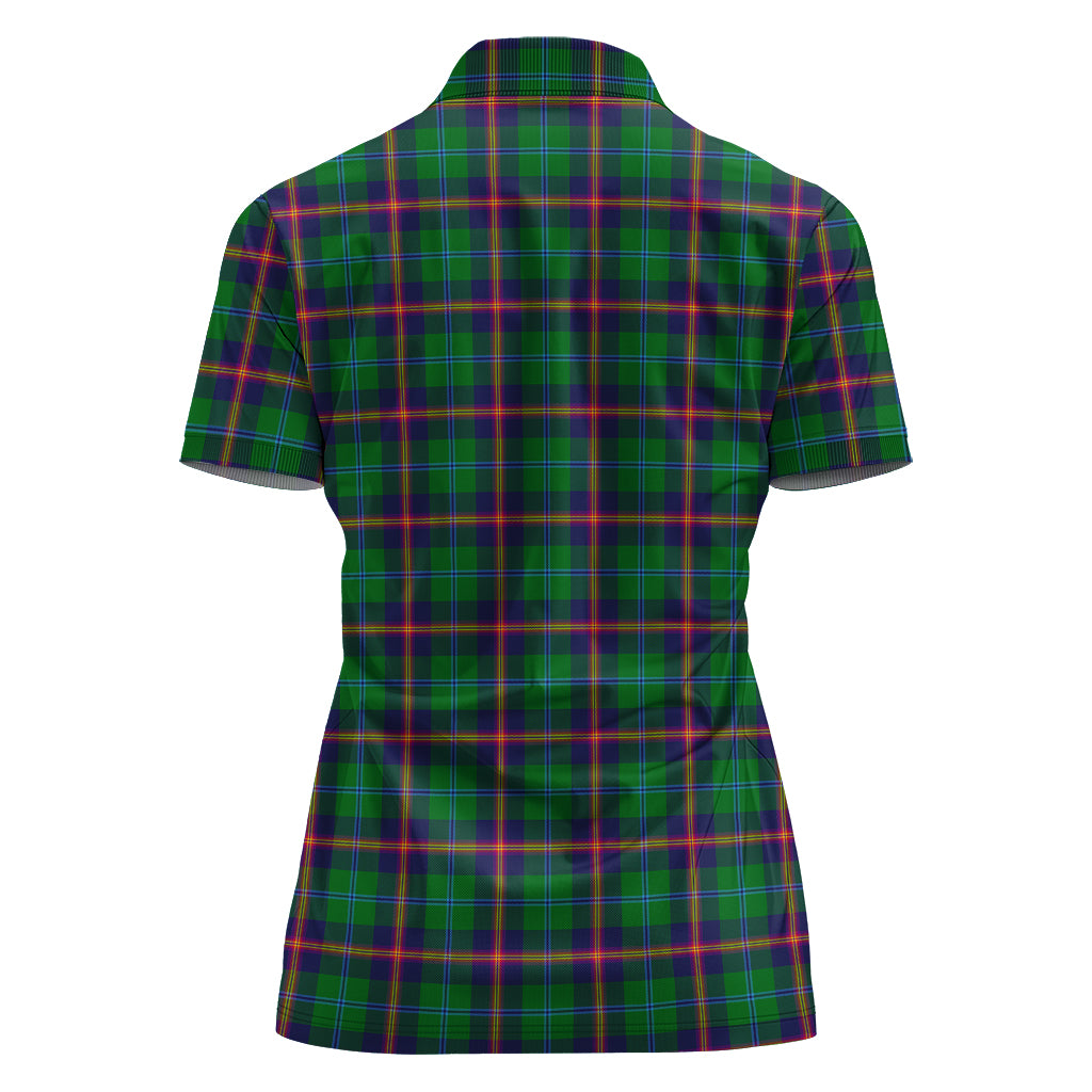 Young Tartan Polo Shirt with Family Crest For Women - Tartan Vibes Clothing