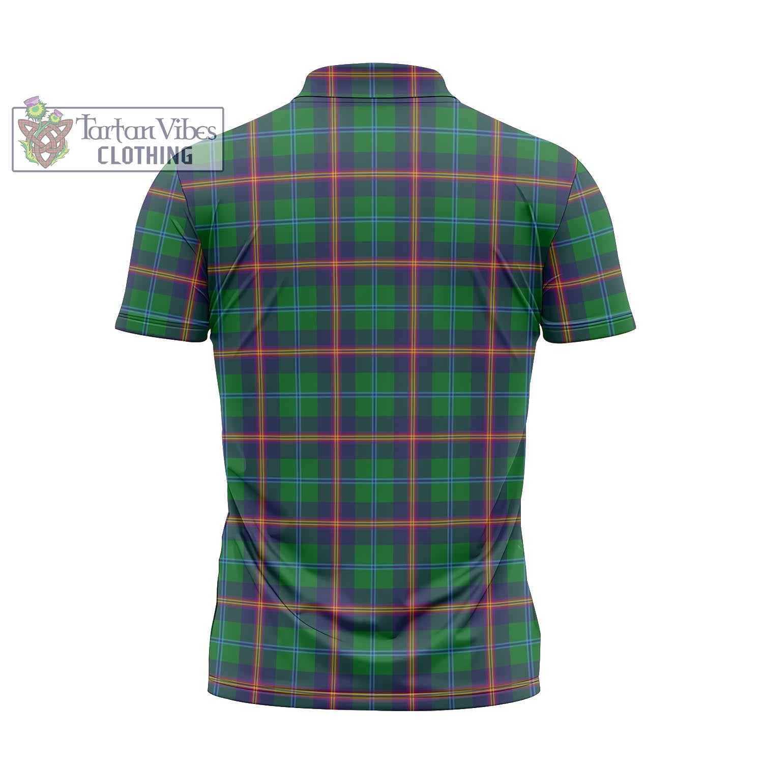 Tartan Vibes Clothing Young Modern Tartan Zipper Polo Shirt