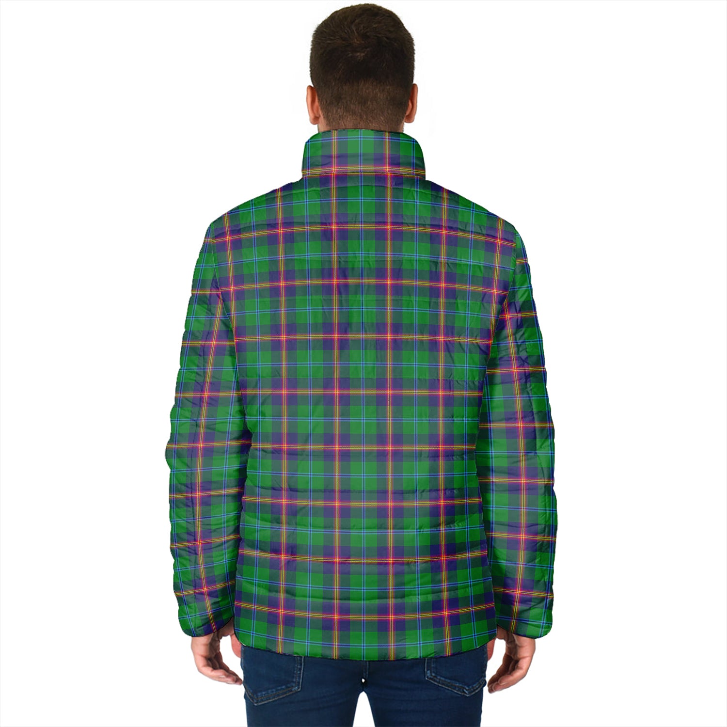 Young Tartan Padded Jacket with Family Crest - Tartan Vibes Clothing