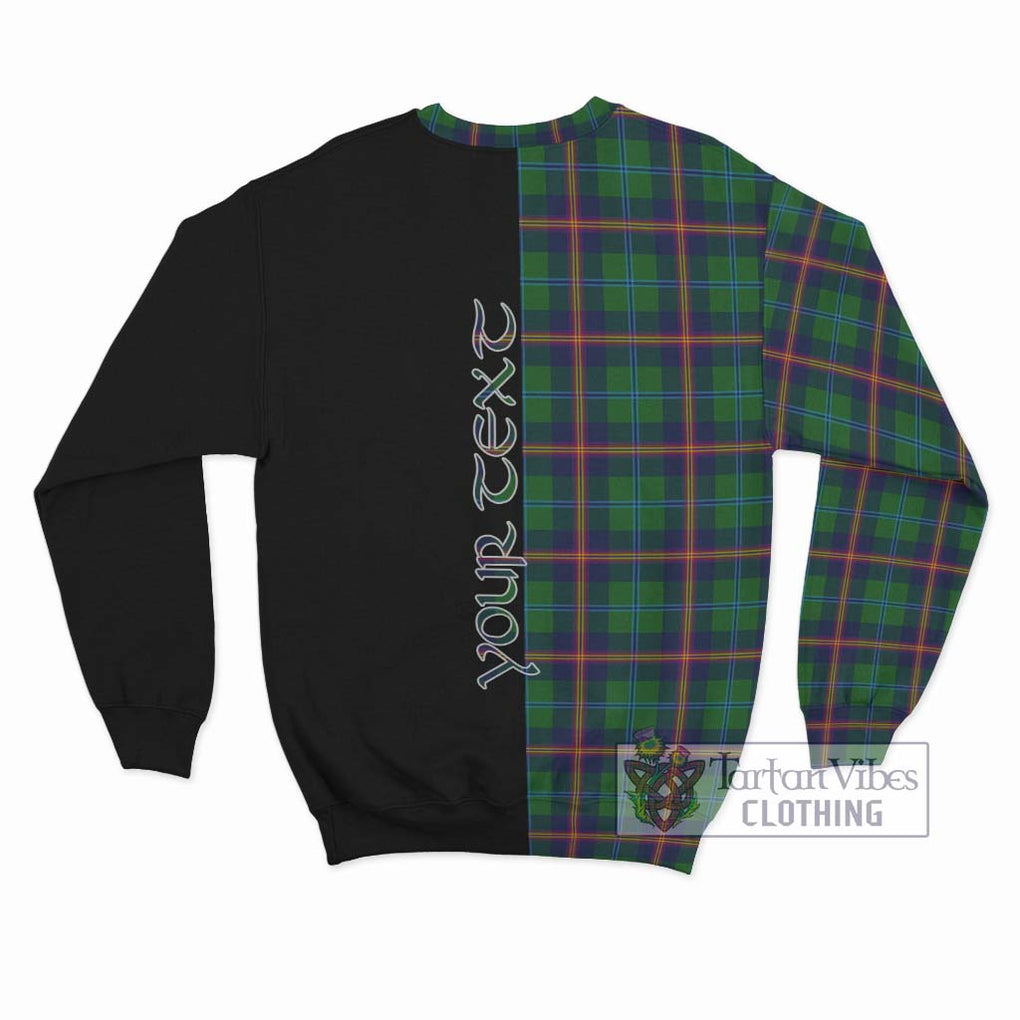 Young Tartan Sweatshirt with Family Crest and Half Of Me Style - Tartanvibesclothing Shop