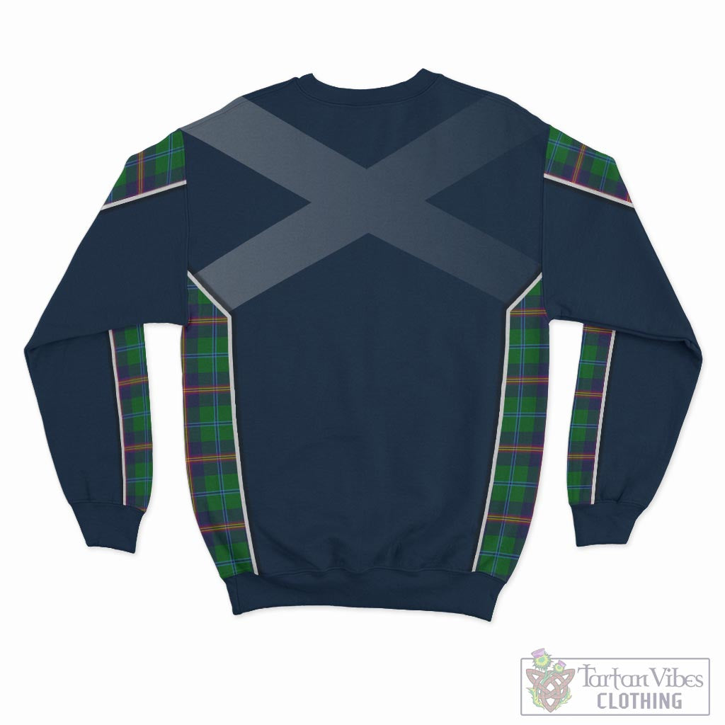 Tartan Vibes Clothing Young Modern Tartan Sweatshirt with Family Crest and Scottish Thistle Vibes Sport Style