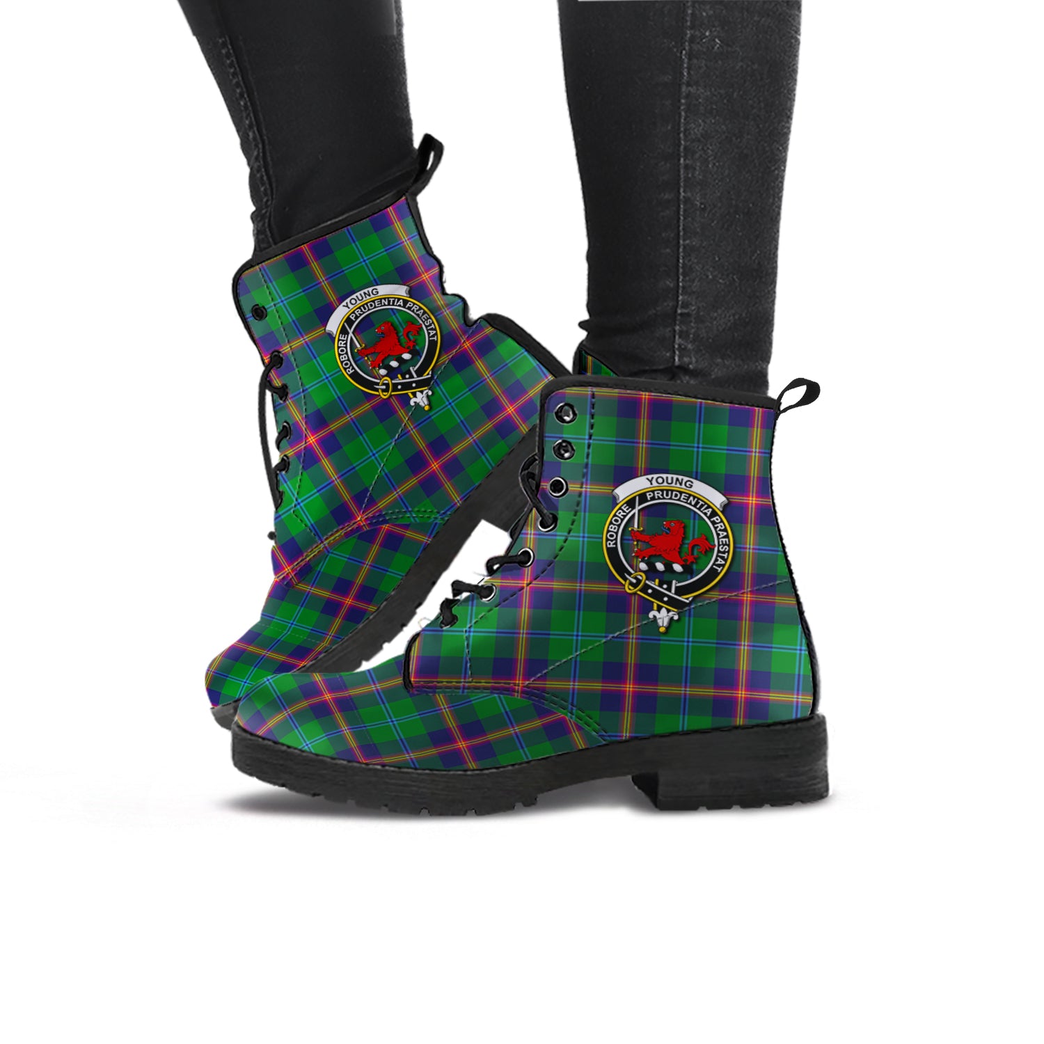 young-modern-tartan-leather-boots-with-family-crest