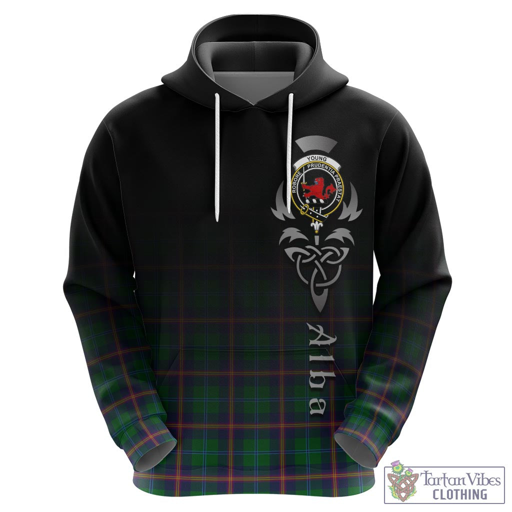 Tartan Vibes Clothing Young Modern Tartan Hoodie Featuring Alba Gu Brath Family Crest Celtic Inspired