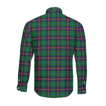 Young Tartan Long Sleeve Button Up Shirt with Family Crest