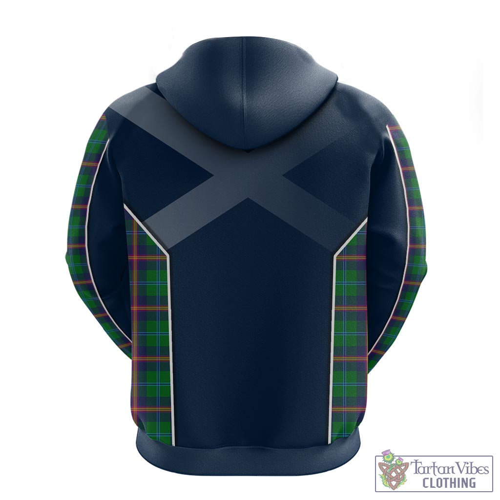 Tartan Vibes Clothing Young Modern Tartan Hoodie with Family Crest and Scottish Thistle Vibes Sport Style