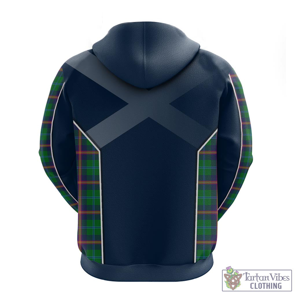 Tartan Vibes Clothing Young Modern Tartan Hoodie with Family Crest and Lion Rampant Vibes Sport Style