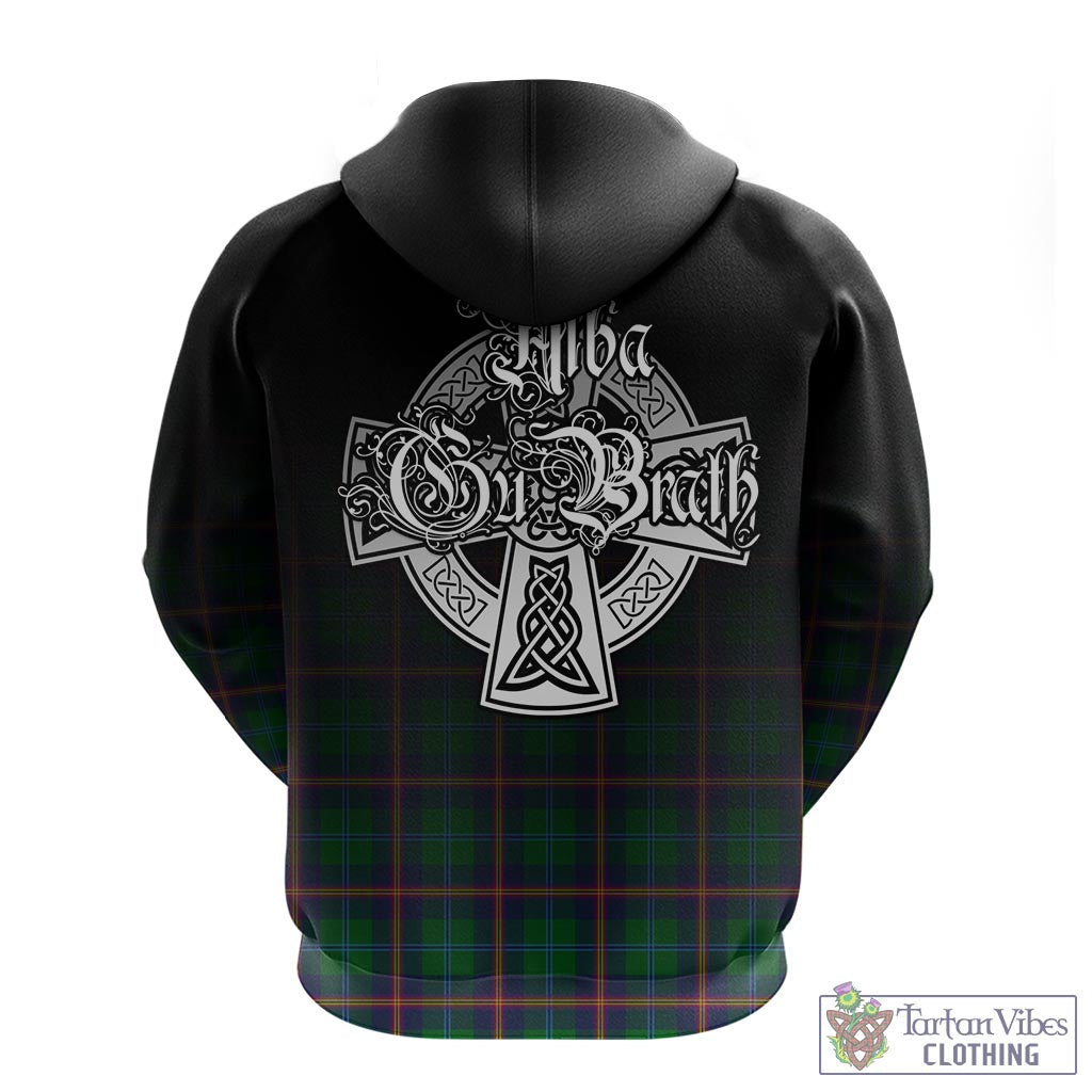 Tartan Vibes Clothing Young Modern Tartan Hoodie Featuring Alba Gu Brath Family Crest Celtic Inspired