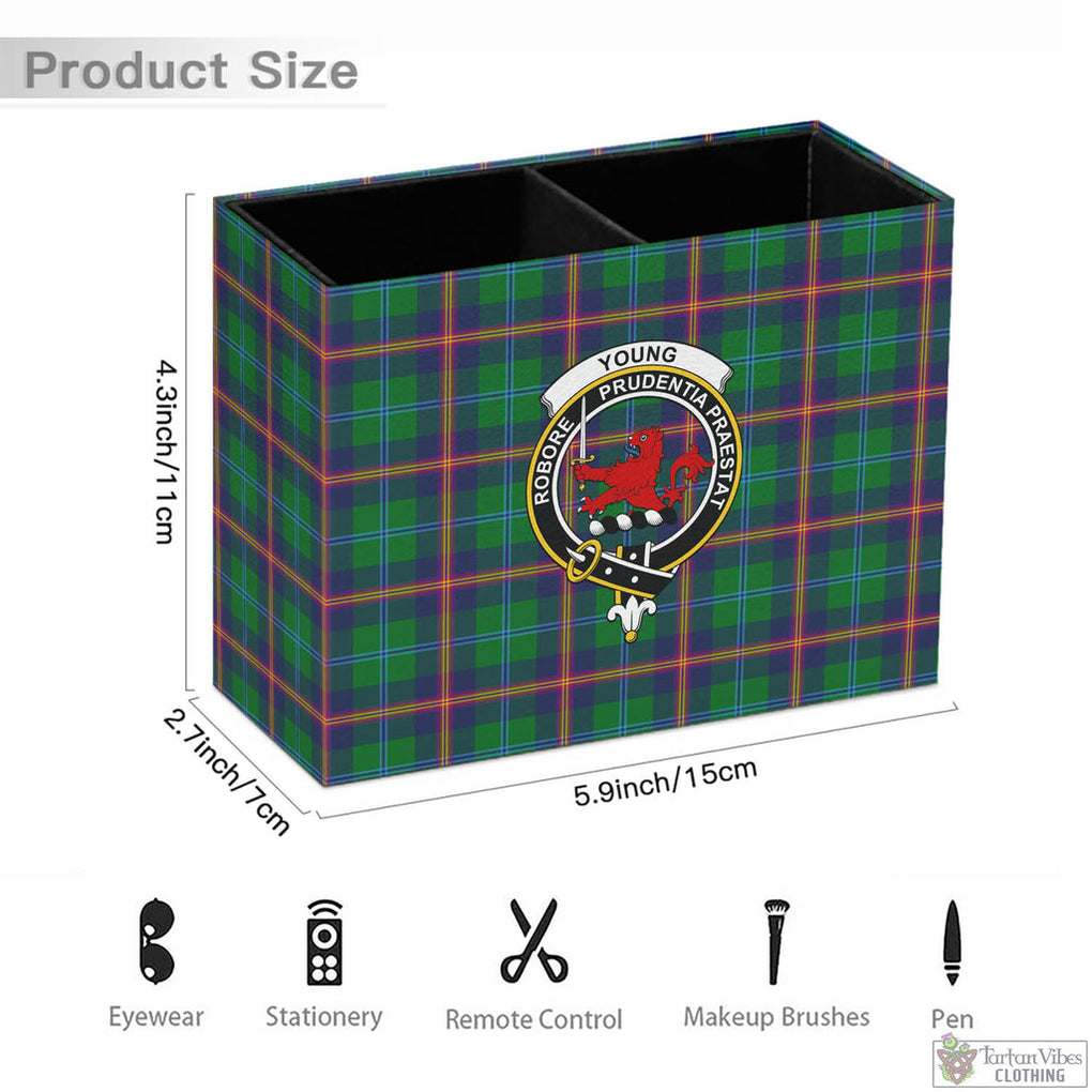 Tartan Vibes Clothing Young Modern Tartan Pen Holder with Family Crest