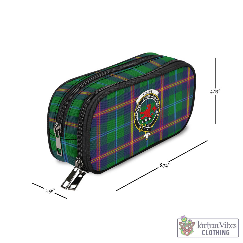 Tartan Vibes Clothing Young Modern Tartan Pen and Pencil Case with Family Crest