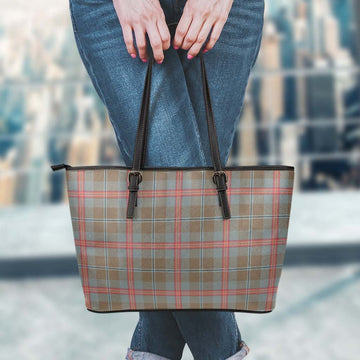 Young Weathered Tartan Leather Tote Bag