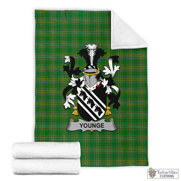 Younge Irish Clan Tartan Blanket with Coat of Arms