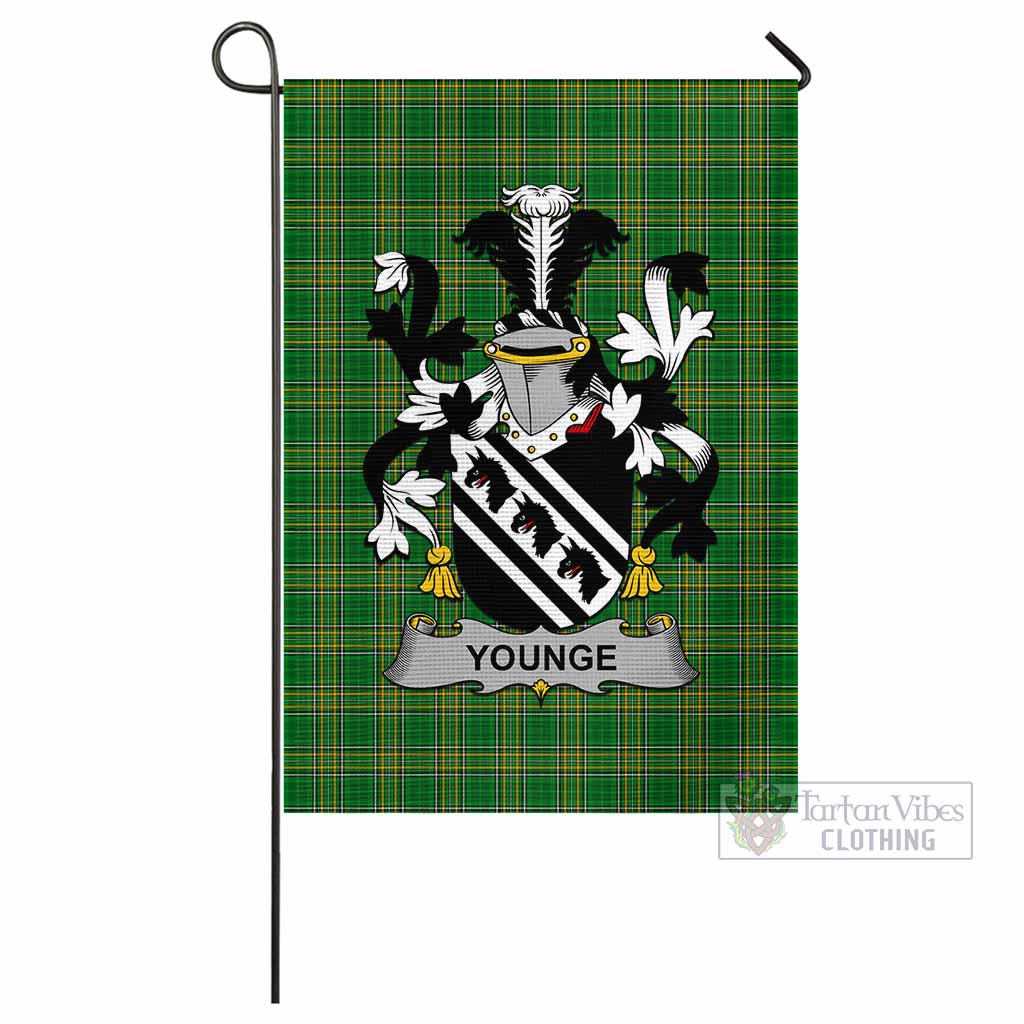 Tartan Vibes Clothing Younge Irish Clan Flag with Coat of Arms