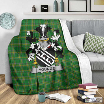 Younge Irish Clan Tartan Blanket with Coat of Arms