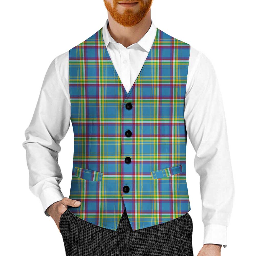 Tartan Vibes Clothing Yukon Territory Canada Tartan Men's Sleeveless Suit Vest