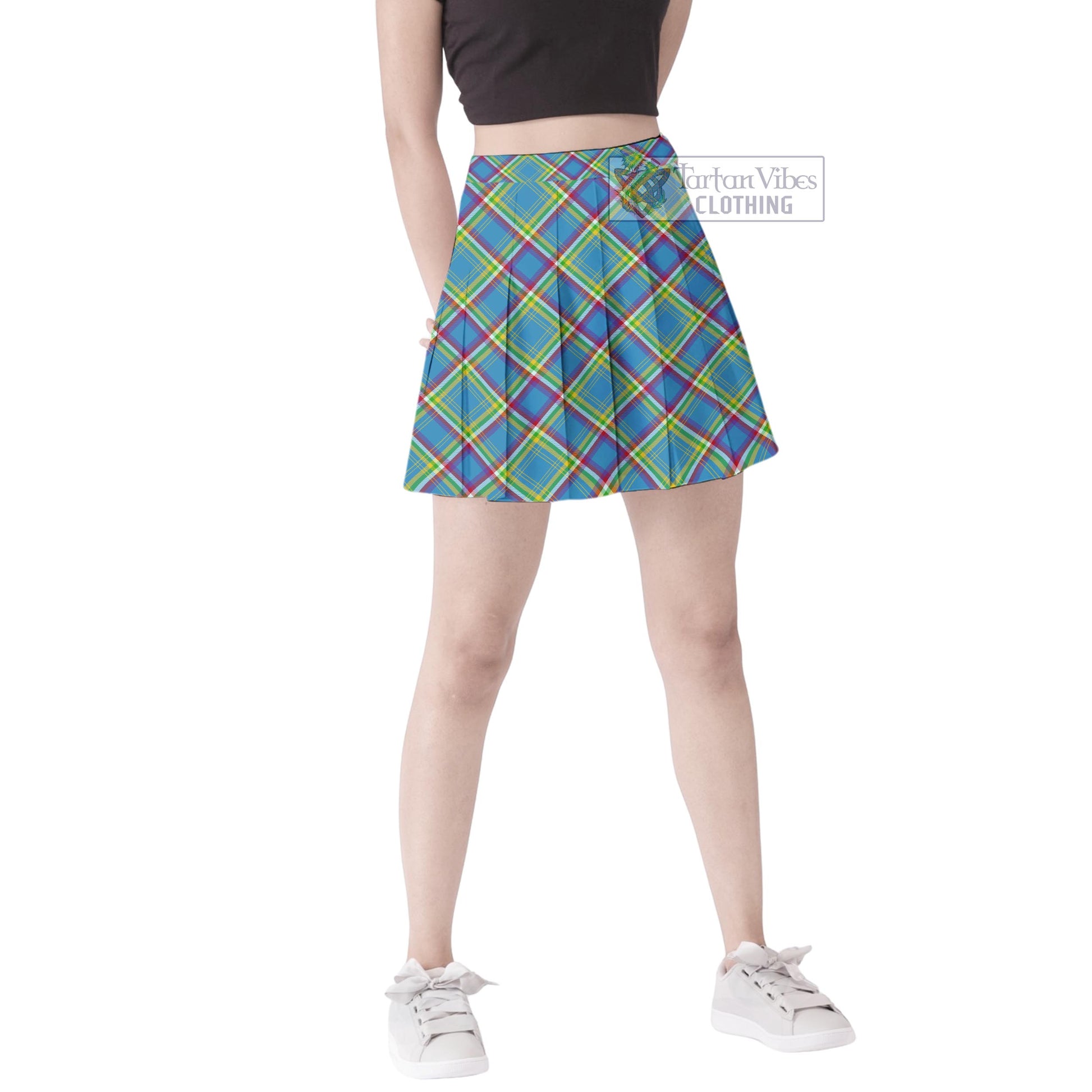 Tartan Vibes Clothing Yukon Territory Canada Tartan Women's Plated Mini Skirt