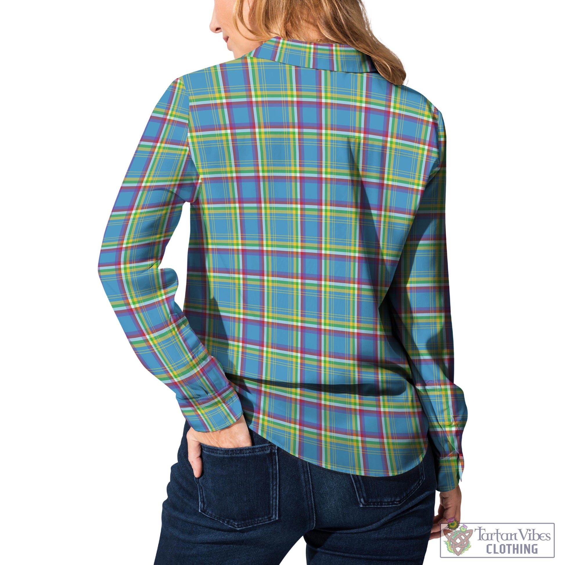 Yukon Territory Canada Tartan Womens Casual Shirt