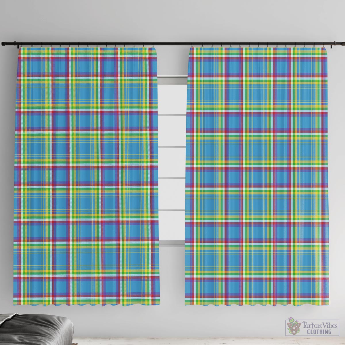 Yukon Territory Canada Tartan Window Curtain