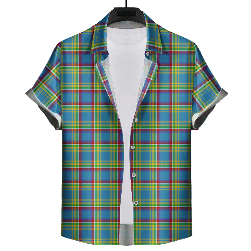 yukon-territory-canada-tartan-short-sleeve-button-down-shirt