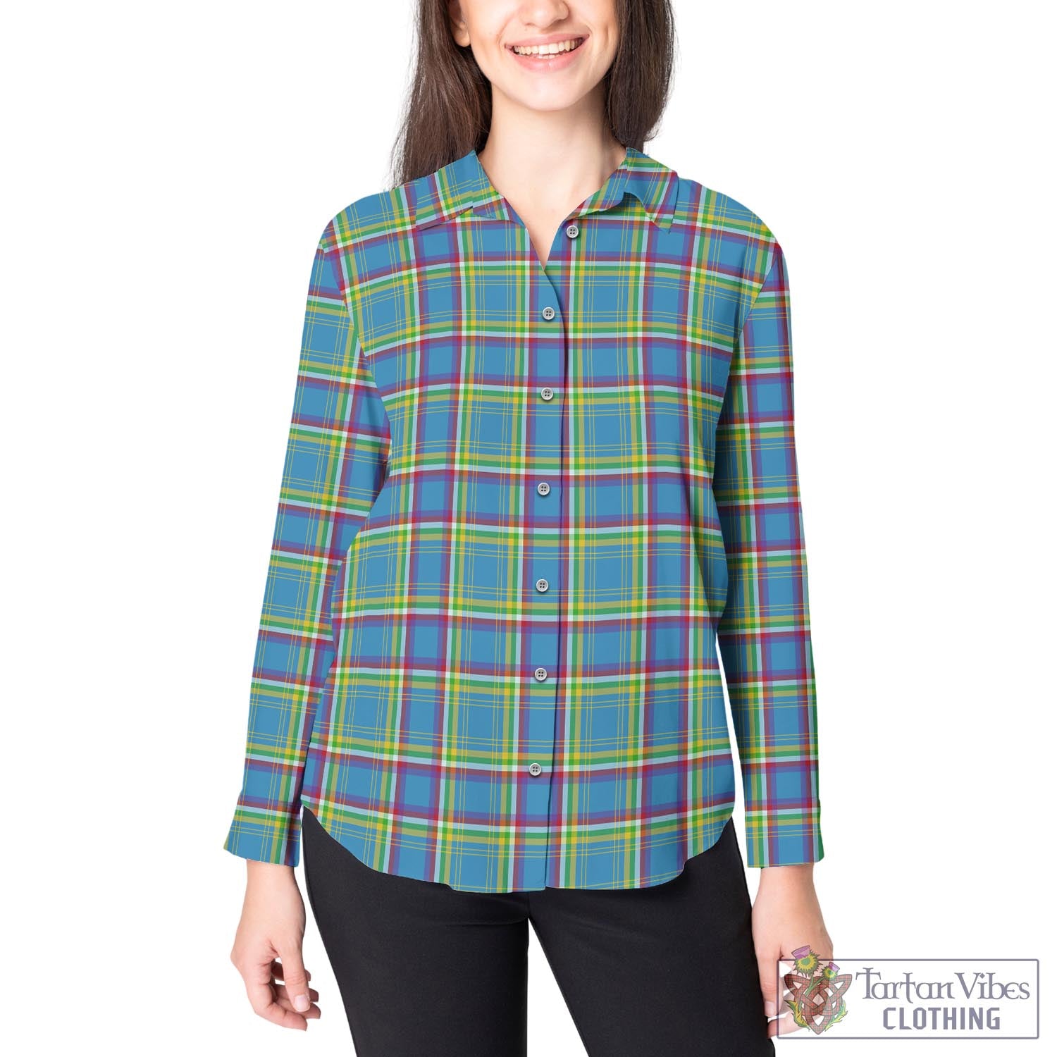 Yukon Territory Canada Tartan Womens Casual Shirt