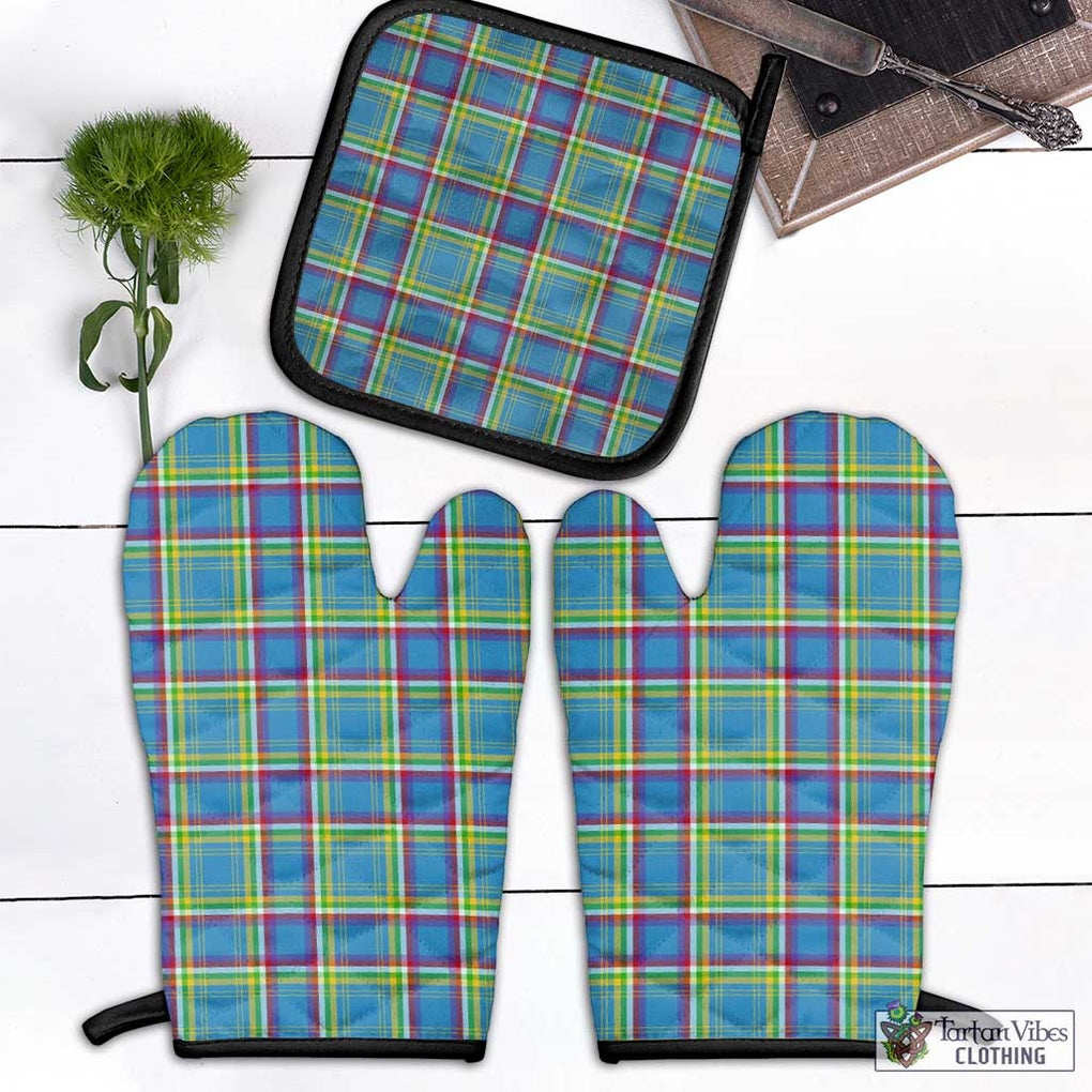 Yukon Territory Canada Tartan Combo Oven Mitt & Pot-Holder Combo 1 Oven Mitt & 1 Pot-Holder Black - Tartan Vibes Clothing