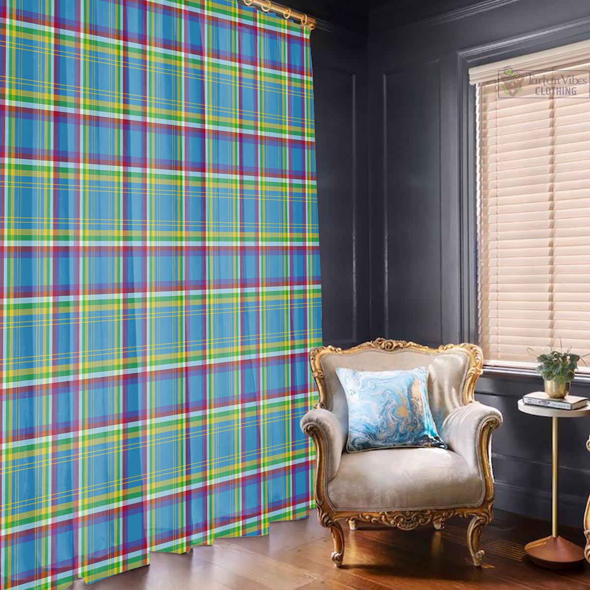 Yukon Territory Canada Tartan Window Curtain