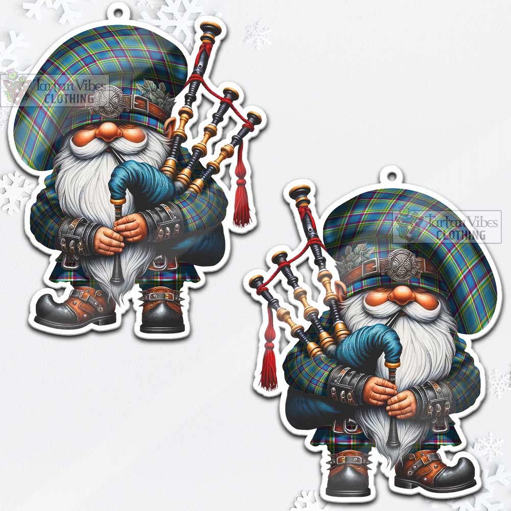 Tartan Vibes Clothing Yukon Territory Canada Tartan Badpiper Gnome Christmas Ornament