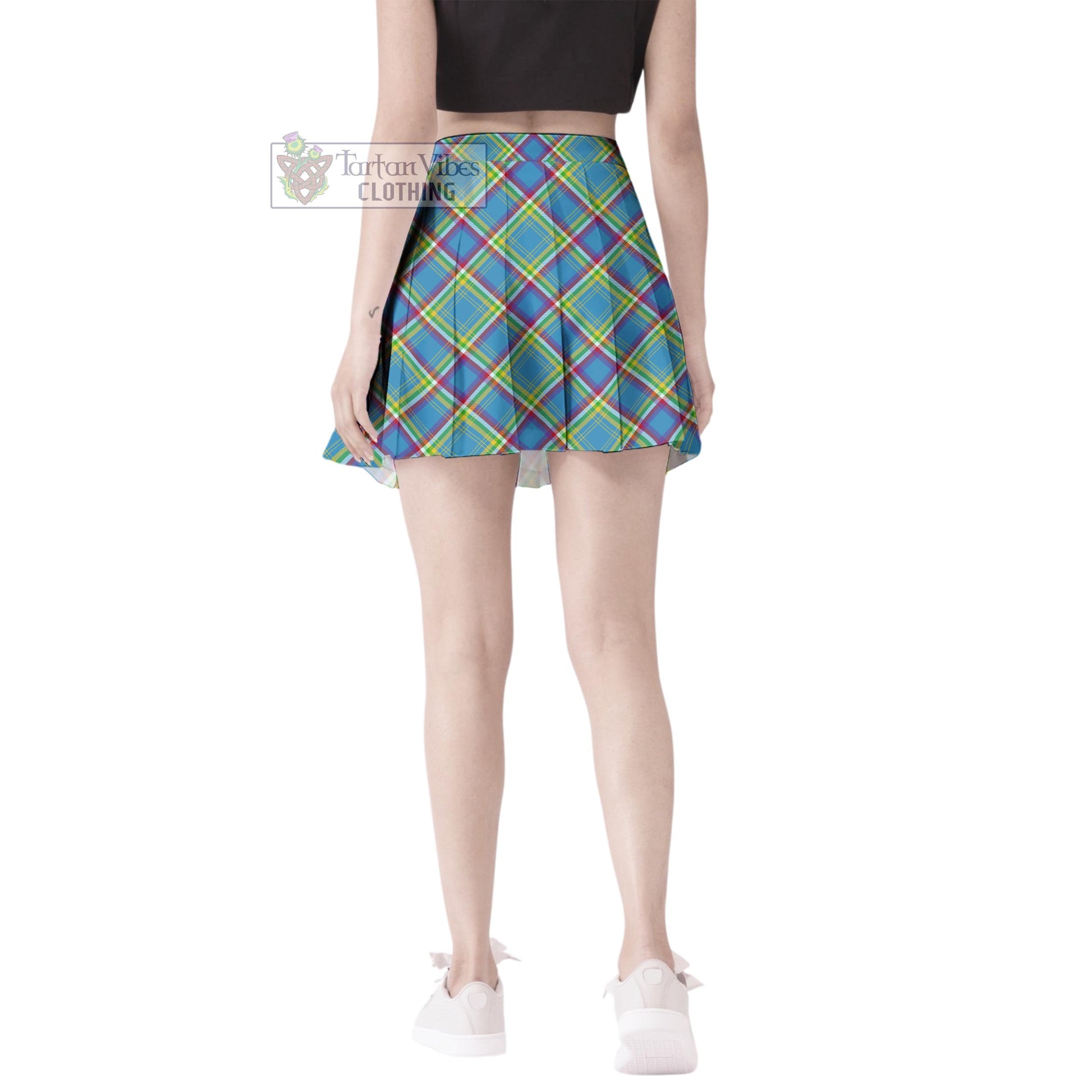 Tartan Vibes Clothing Yukon Territory Canada Tartan Women's Plated Mini Skirt