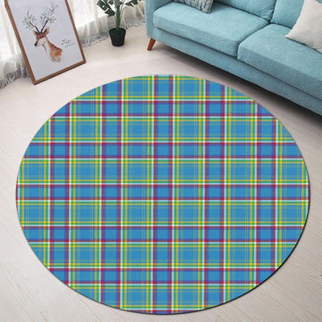 Yukon Territory Canada Tartan Round Rug