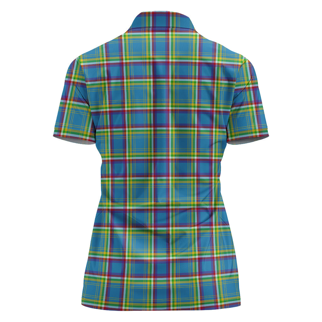 yukon-territory-canada-tartan-polo-shirt-for-women