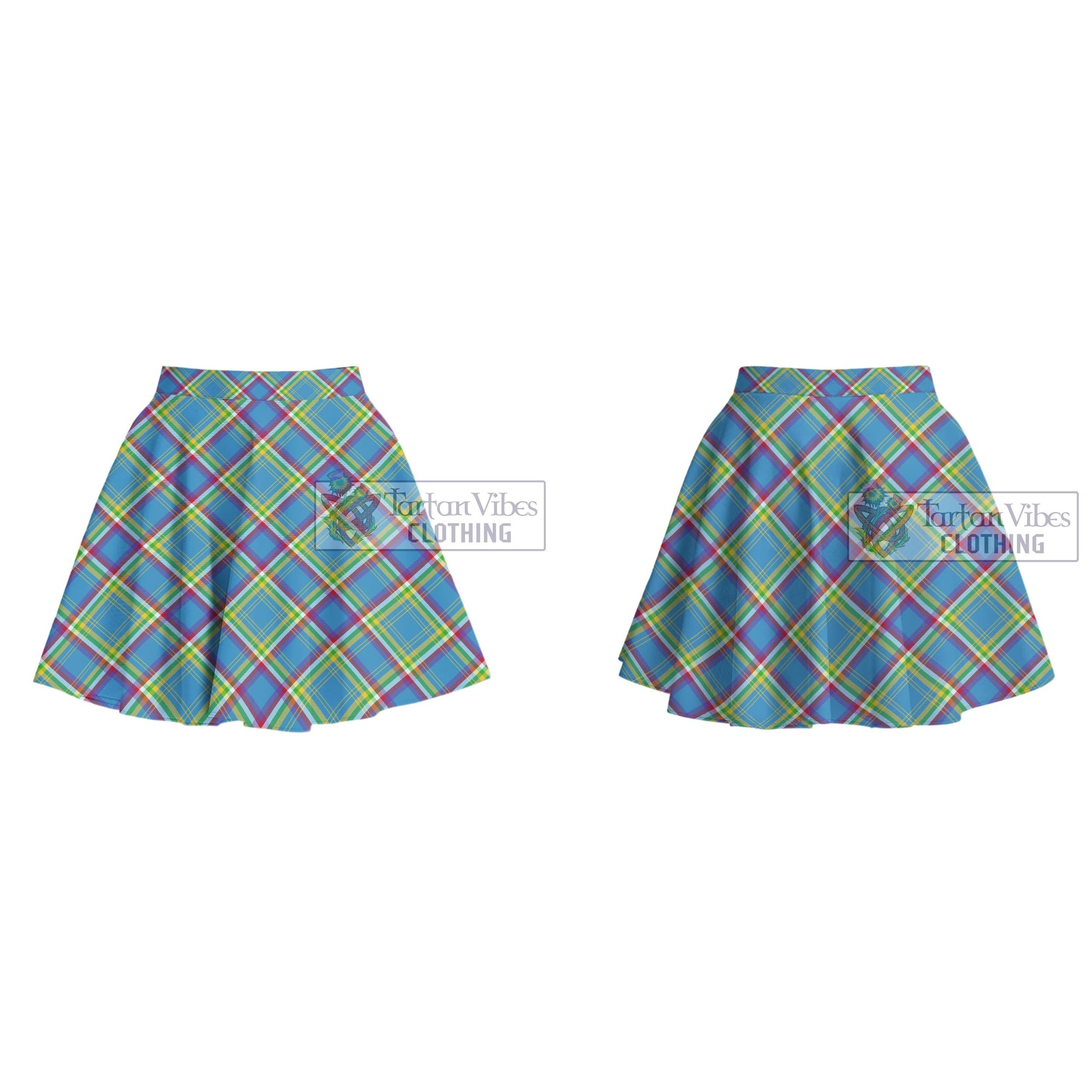 Tartan Vibes Clothing Yukon Territory Canada Tartan Women's Plated Mini Skirt