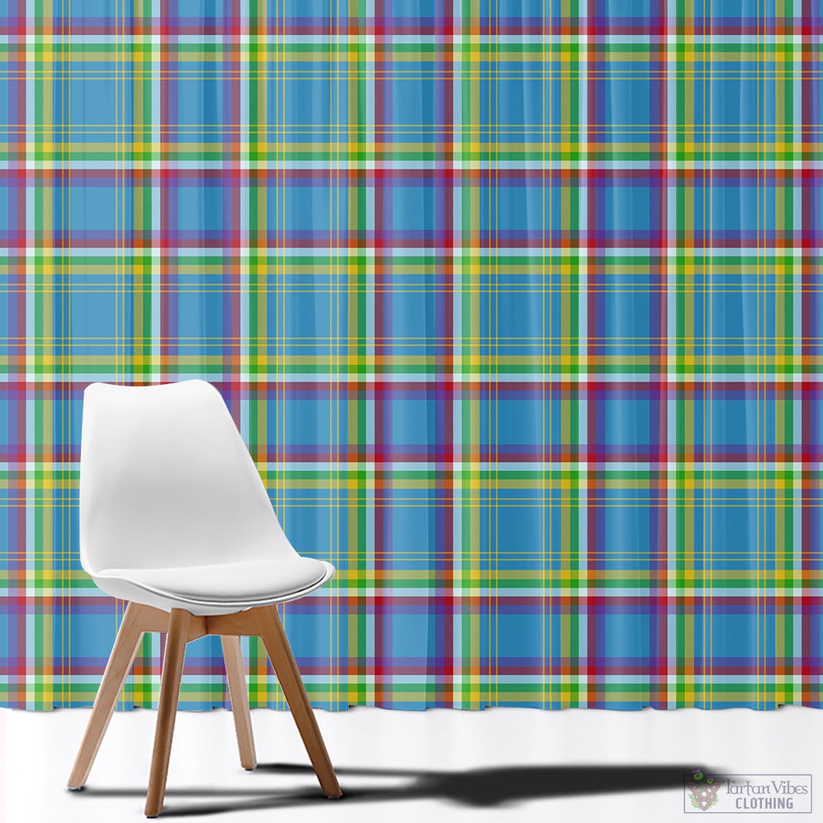 Yukon Territory Canada Tartan Window Curtain