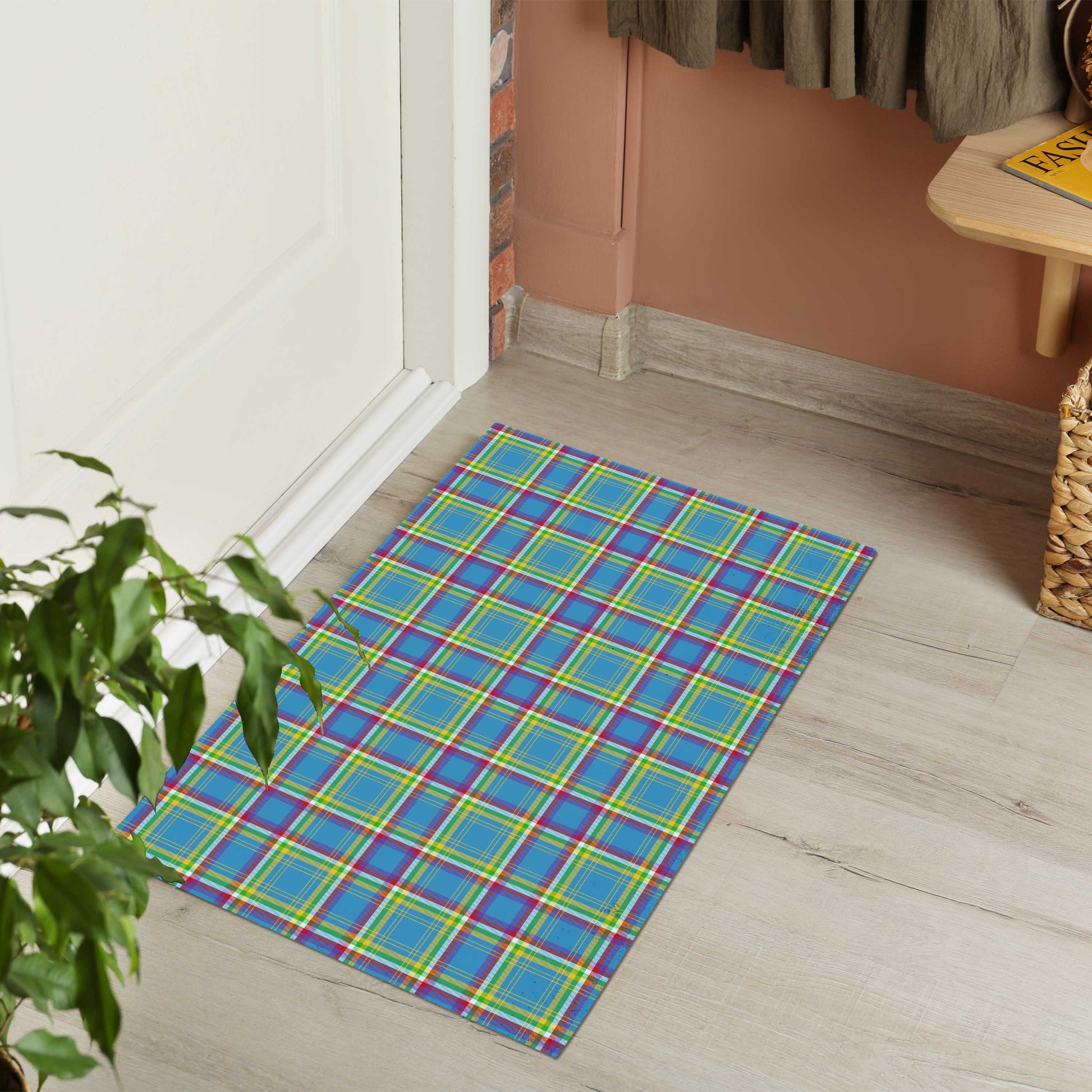 Yukon Territory Canada Tartan Door Mat - Tartanvibesclothing Shop