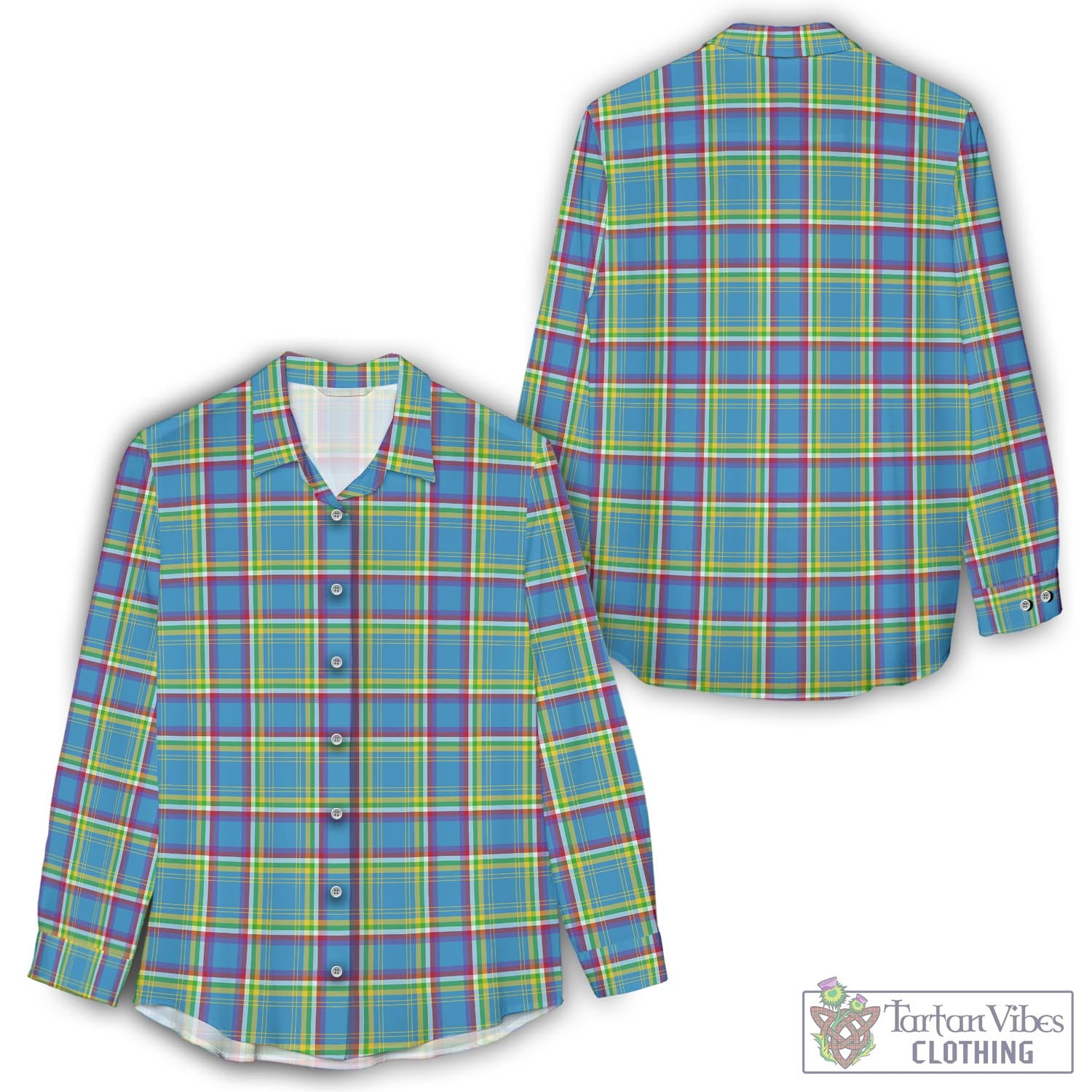 Yukon Territory Canada Tartan Womens Casual Shirt