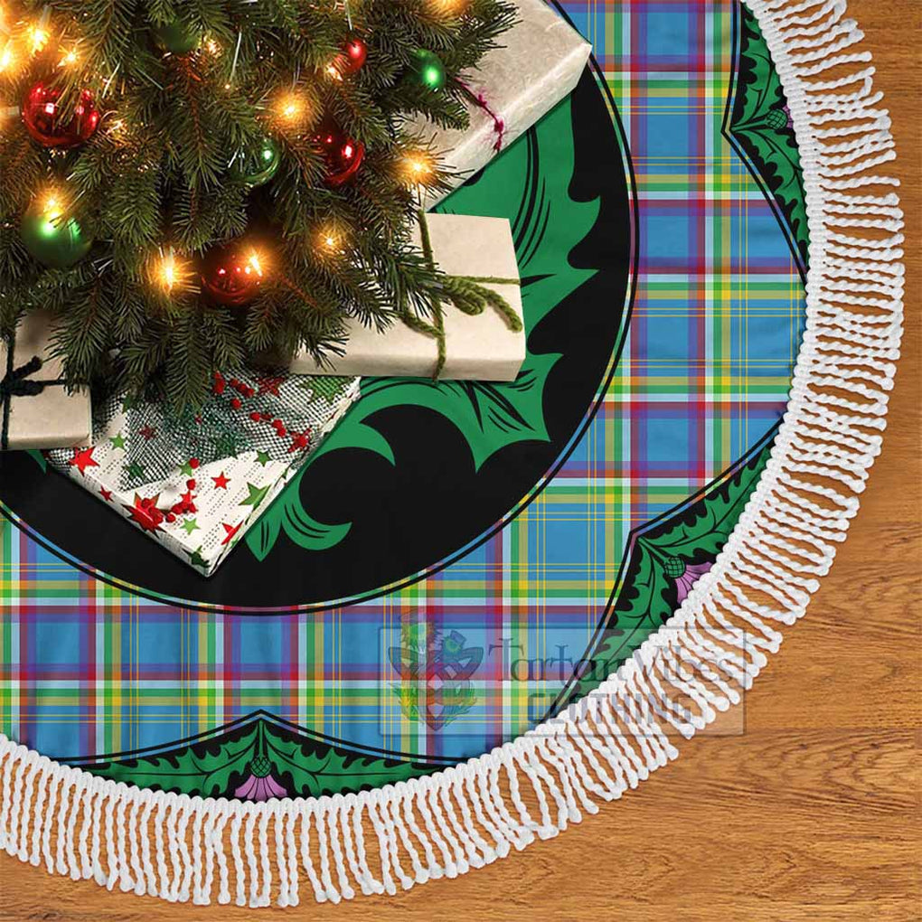 Tartan Vibes Clothing Yukon Territory Canada Tartan Christmas Tree Skirt Scottish Thistle Style