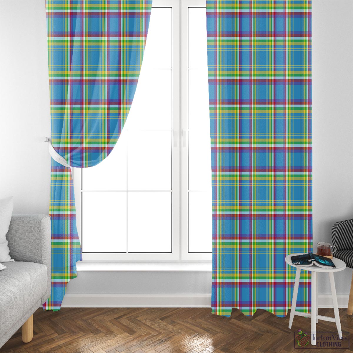 Yukon Territory Canada Tartan Window Curtain