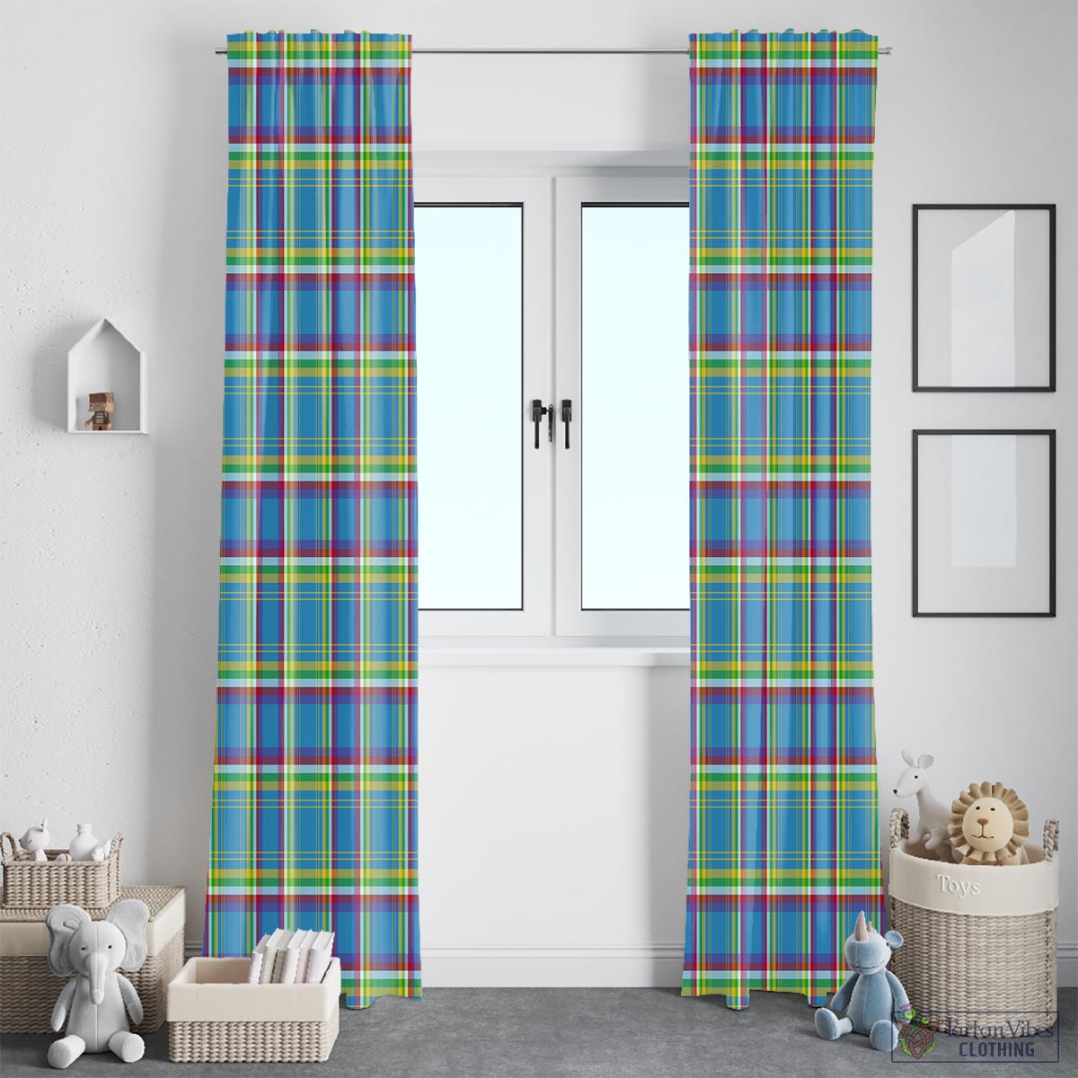 Yukon Territory Canada Tartan Window Curtain