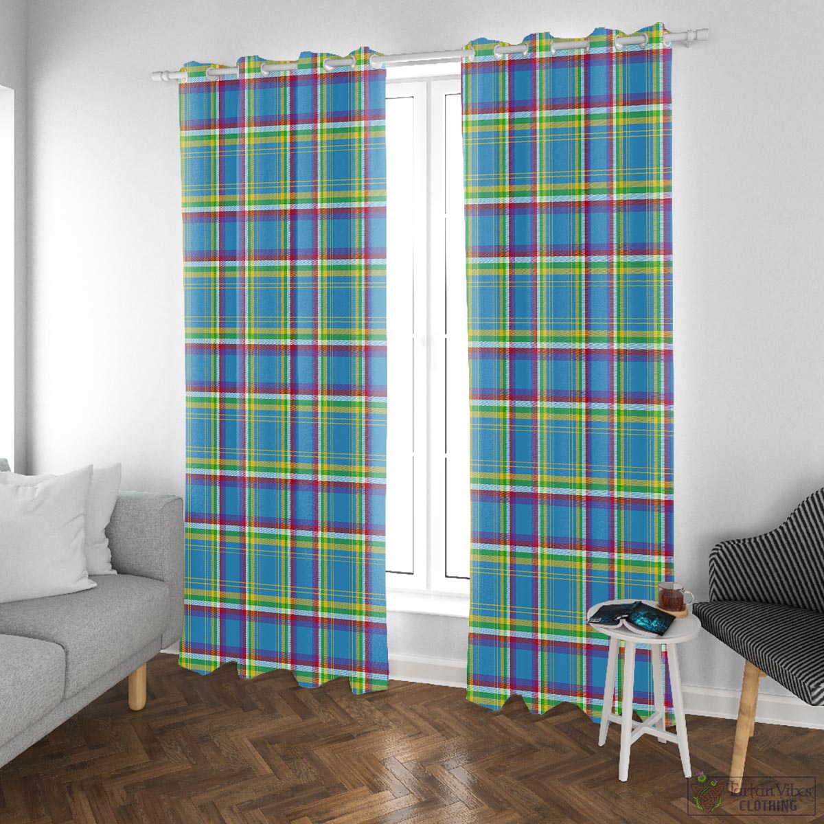 Yukon Territory Canada Tartan Window Curtain